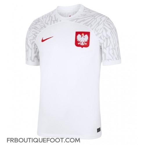 Maillot de foot Pologne Domicile vêtements Monde 2022 Manches Courtes